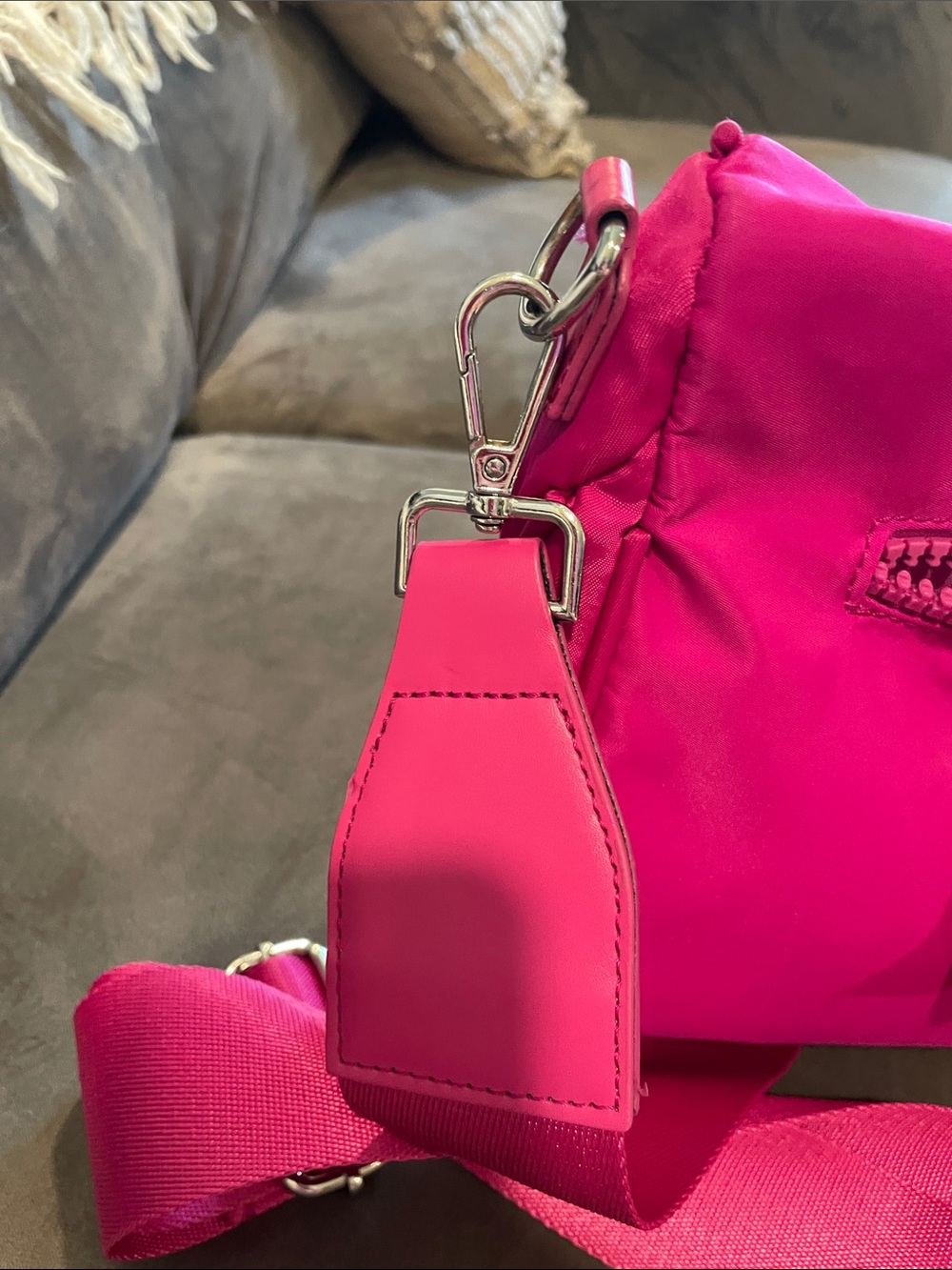Hot Pink Women's Crossbody Bum Bag- Iris & Rainbow - Picture 5 of 6